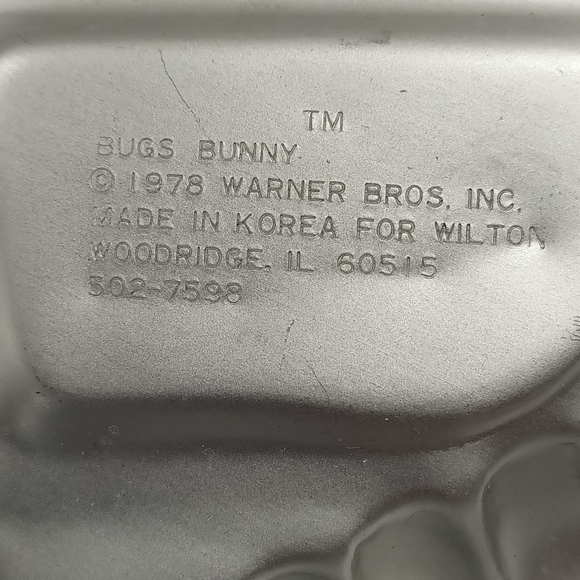 Vintage Wilton BUGS BUNNY Cake Pan 1978 #502-7598 - Picture 3 of 3
